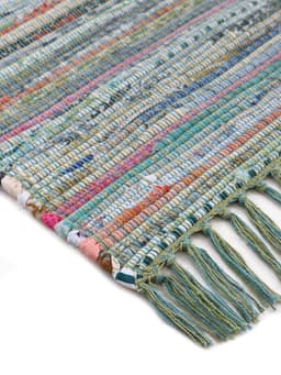 carpetfine Kelim Chindi Teppich | Grün