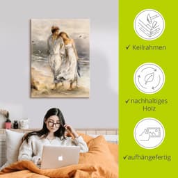 Artland Wandbild Verliebt, Paar | Mehrfarbig