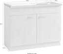 wiho Küchen Spülenschrank Kiel 100 cm breit mit Auflagespüle | Beige 3