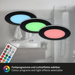 Briloner Leuchten LED Einbauleuchte 3er Set | Schwarz