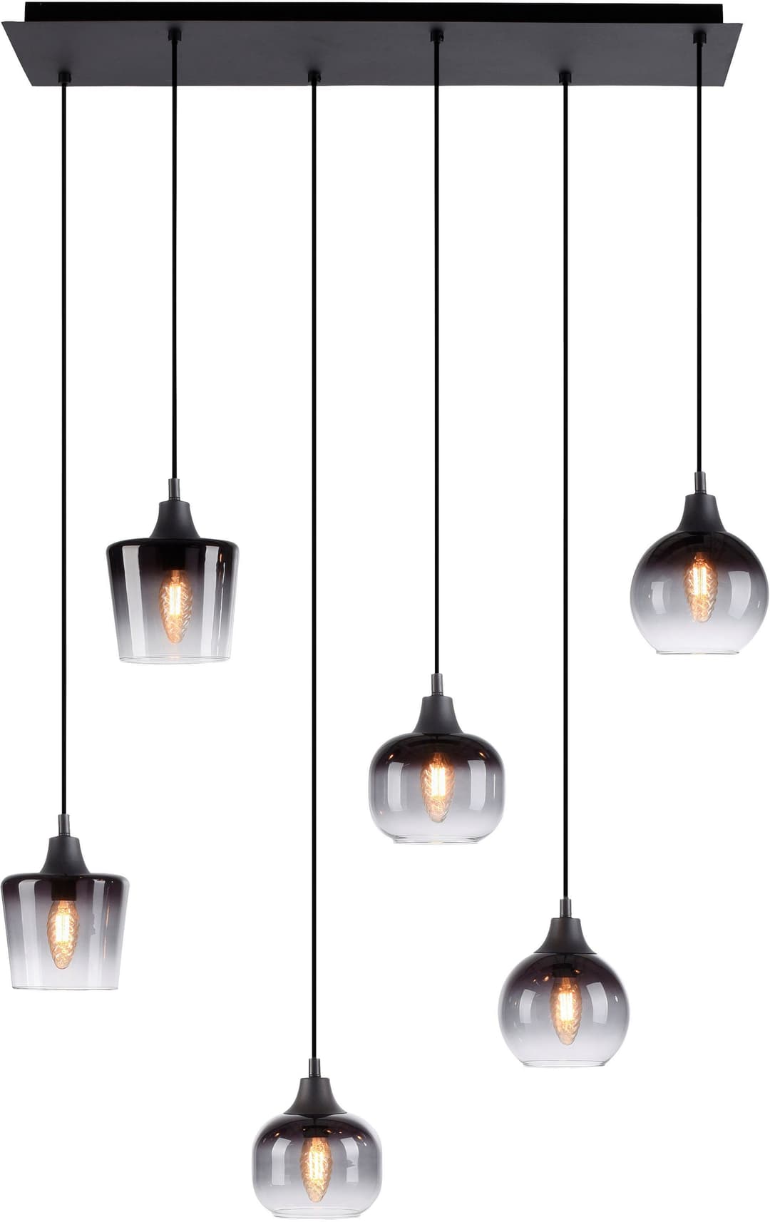 JUST LIGHT Pendelleuchte ZEA | Schwarz