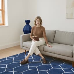 Sanat Teppich Trellis | Blau