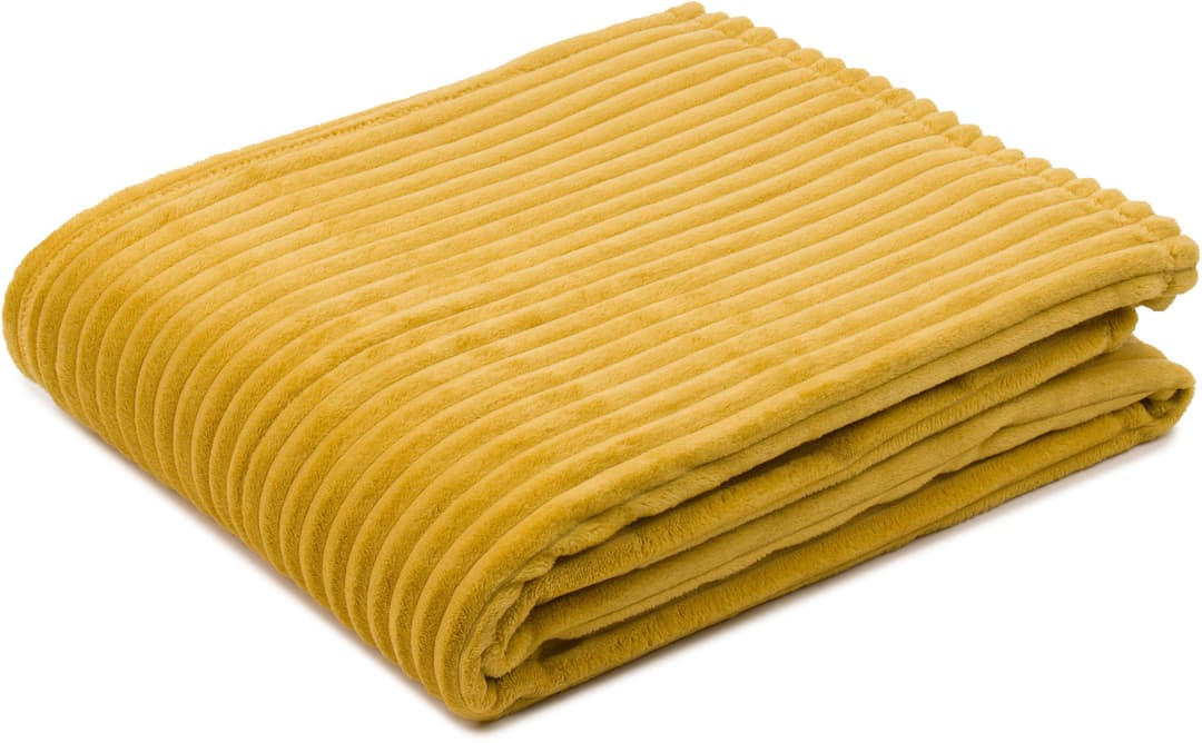 Gözze Feincord Kuscheldecke | Gelb