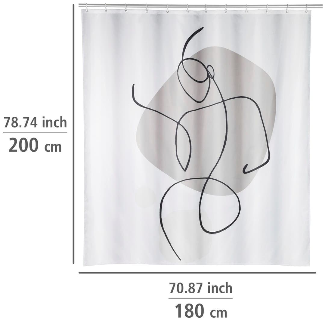 WENKO Duschvorhang Ladyline | Mehrfarbig