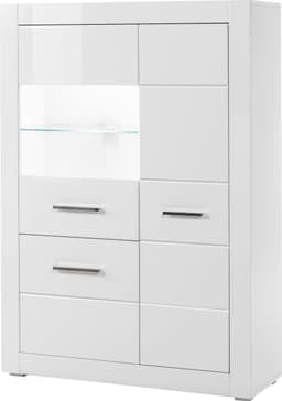 Home affaire Vitrine BIANCO Höhe 142 cm | Weiß