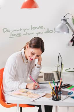 Komar Wandtattoo Do what you love... - Größe 14 x 70 cm (2 St) | Grau