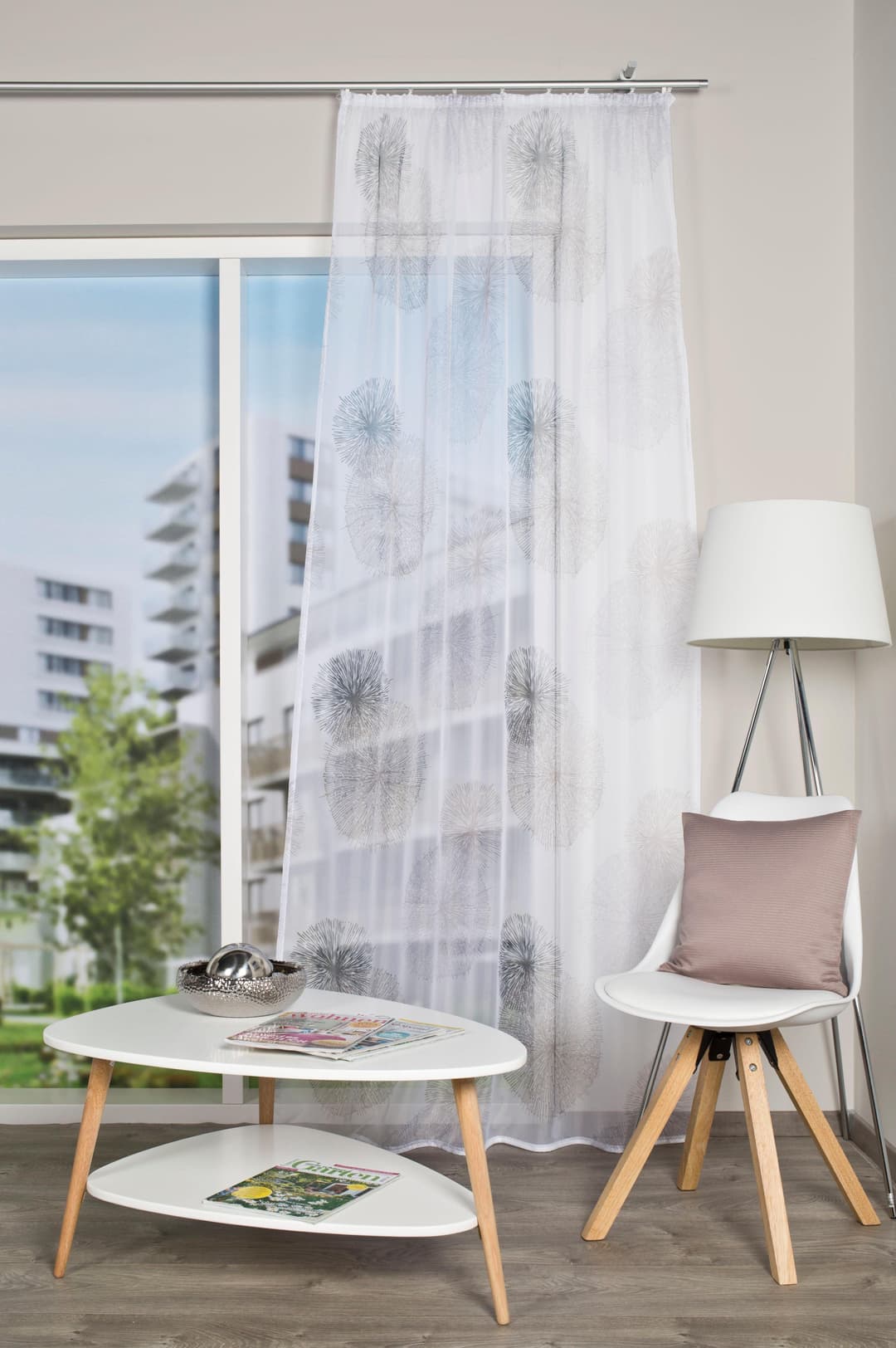 HOME WOHNIDEEN Vorhang RAWLINS | Grau