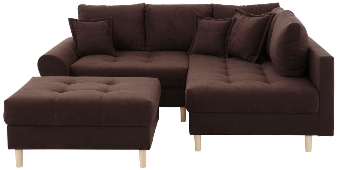 Home affaire Ecksofa Rice L-Form | Braun