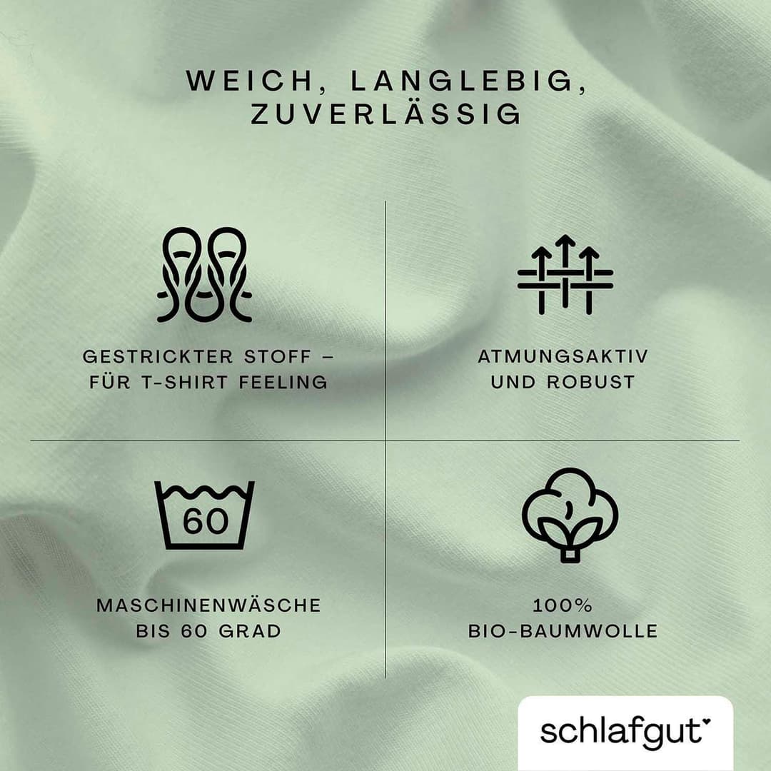 Schlafgut Spannbettlaken CASUAL | Grün