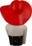 GILDE Dekofigur Lady mit rotem Hut | Rot 3