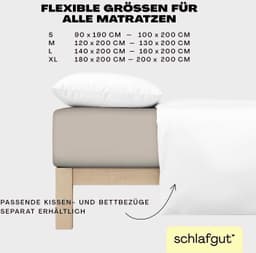 Schlafgut Spannbettlaken EASY JERSEY | Beige
