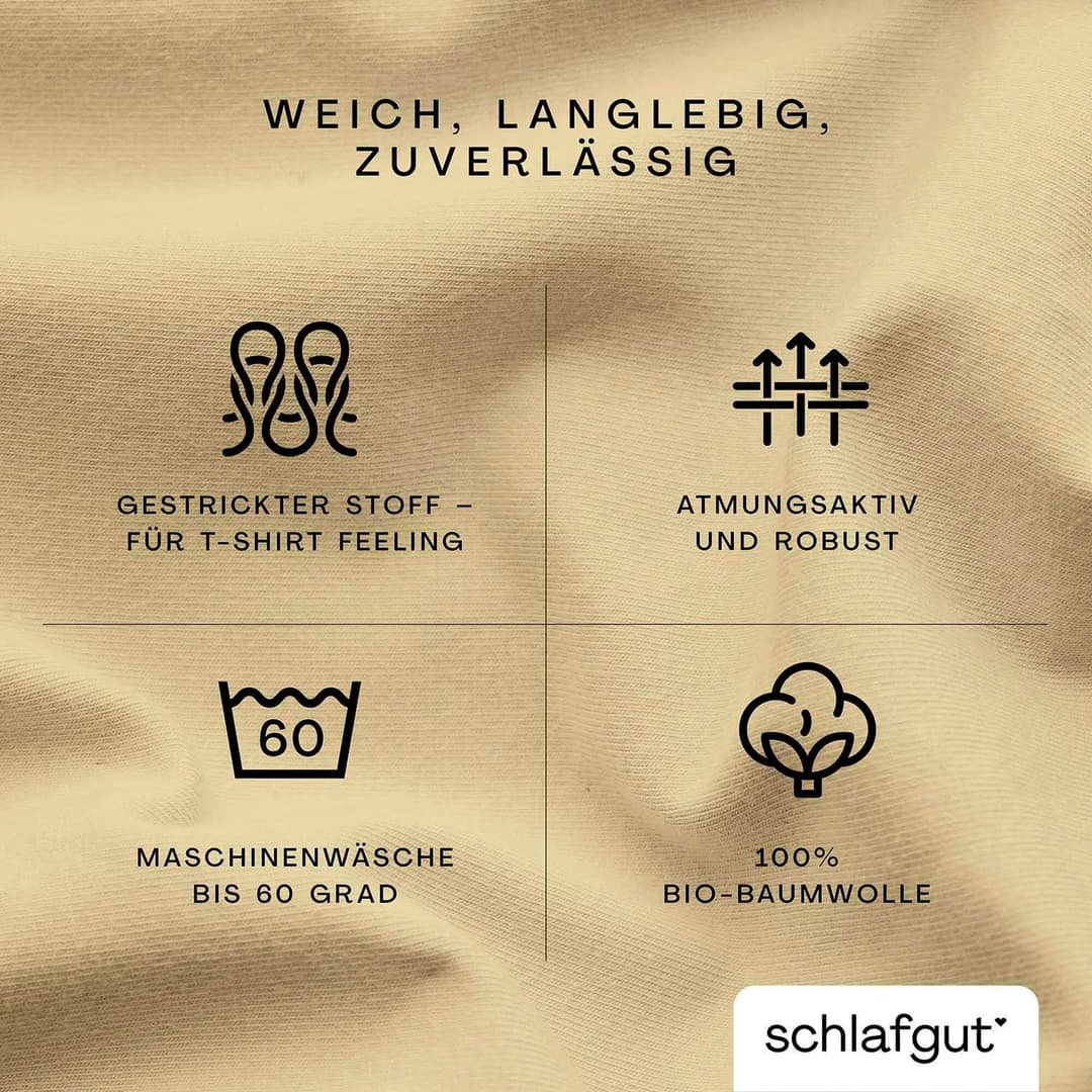 Schlafgut CASUAL Spannbettlaken | Gelb