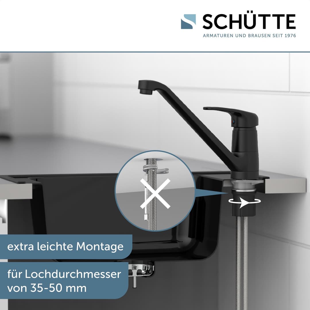 Schütte Spültischarmatur GRANDE | Schwarz