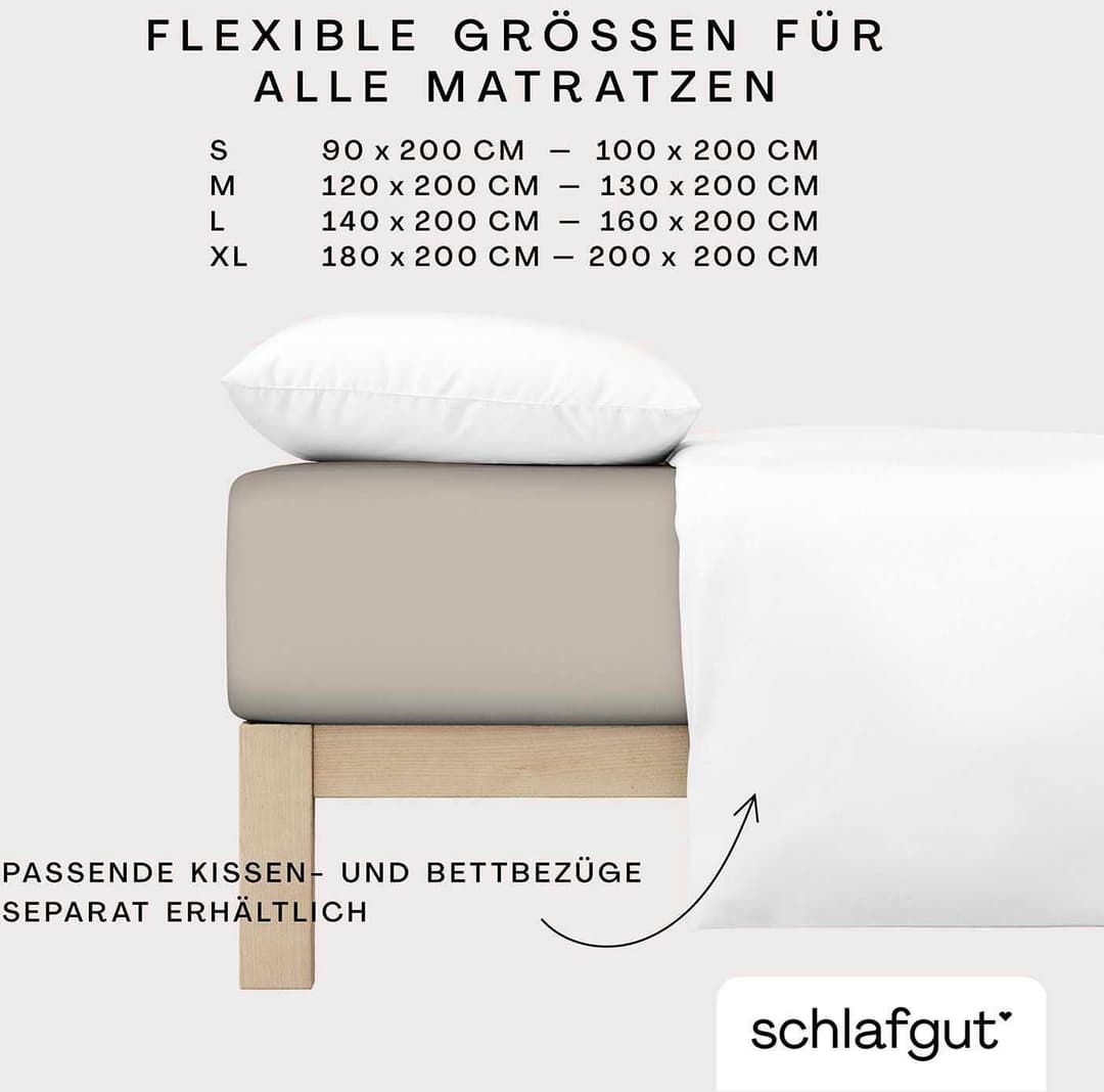 Schlafgut Spannbettlaken CASUAL | Beige
