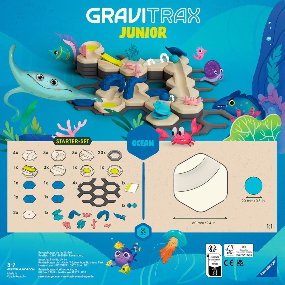 Ravensburger GraviTrax Junior Starter-Set S Ocean | Mehrfarbig