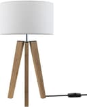 Paco Home Tischleuchte Canvas uni Color | Holztöne