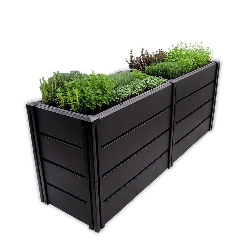KHW Hochbeet Demeter XL - schmal | Schwarz