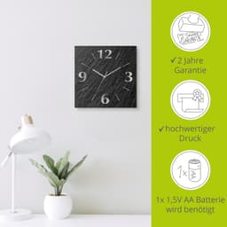 Artland Wanduhr Schiefer | Grau