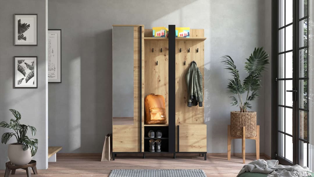 Home affaire Kompaktgarderobe Nino | Holztöne