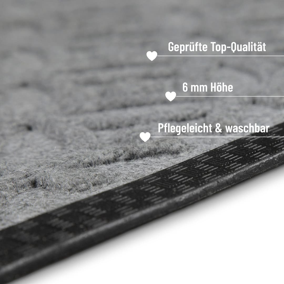 Wecon home Fußmatte Midnight Mosaic | Grau