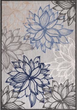 Sanat Teppich Floral 2 Outdoor | Grau