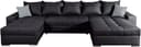 COLLECTION AB Wohnlandschaft Josy XXL U-Form | Schwarz 2