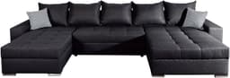 COLLECTION AB Wohnlandschaft Josy XXL U-Form | Schwarz