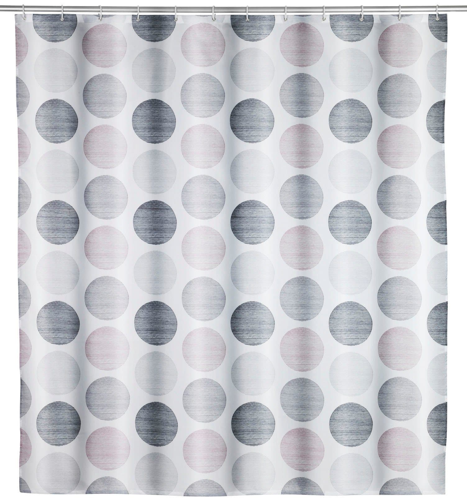 WENKO Duschvorhang Pastell Dots | Mehrfarbig