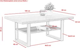 HELA Couchtisch ANTON | Holztöne