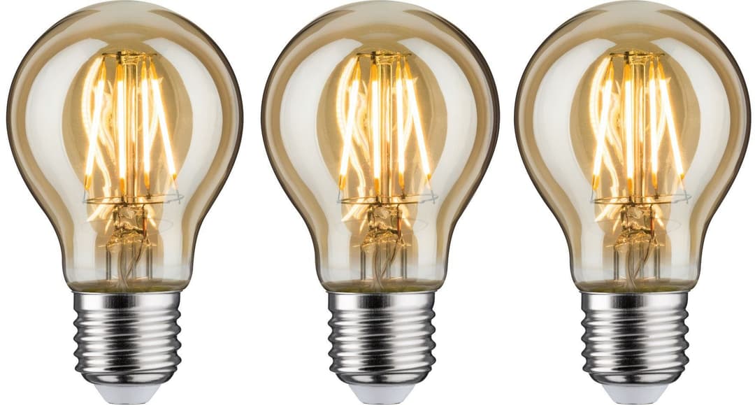 Paulmann LED-Leuchtmittel 3er Set 4,7 W AGL E27 gold | Gold