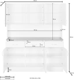 wiho Küchen Küchenbuffet Linz | Beige
