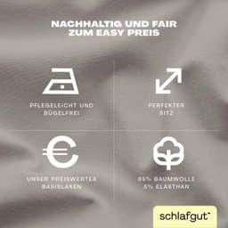 Schlafgut Spannbettlaken EASY JERSEY ELASTHAN | Beige