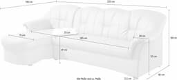 DOMO collection Ecksofa Papenburg | Rot