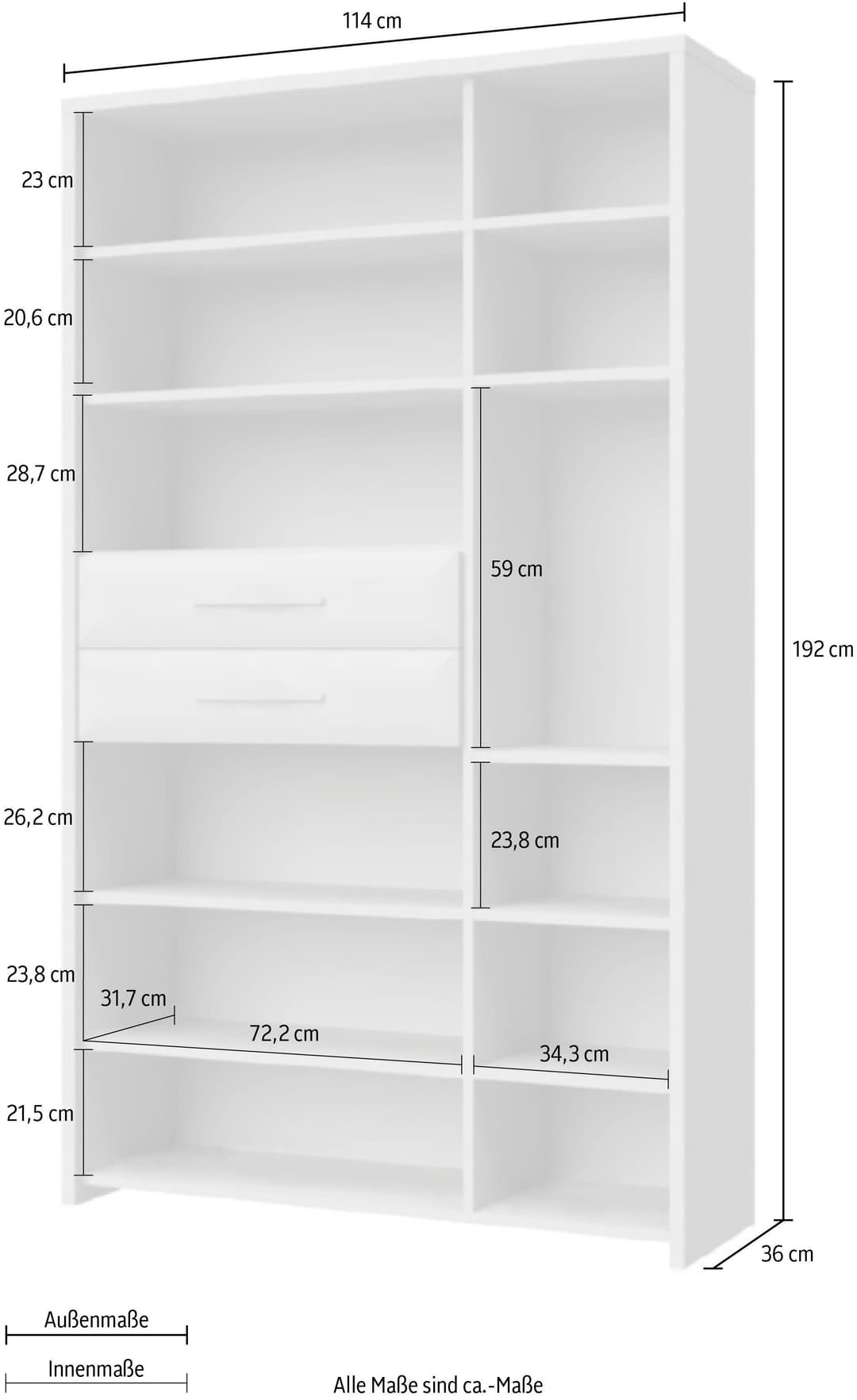 OTTO home Garderobenschrank Gala | Weiß