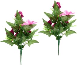 Kunstblume Bouquet aus Orchideen und Rosen | Mehrfarbig