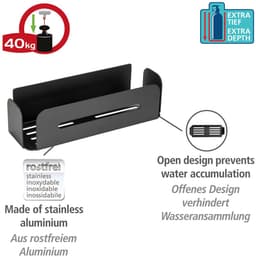 WENKO Duschregal Turbo-Loc® Bivio | Schwarz