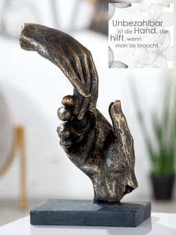 Casablanca by Gilde Dekofigur Skulptur Two hands | Braun