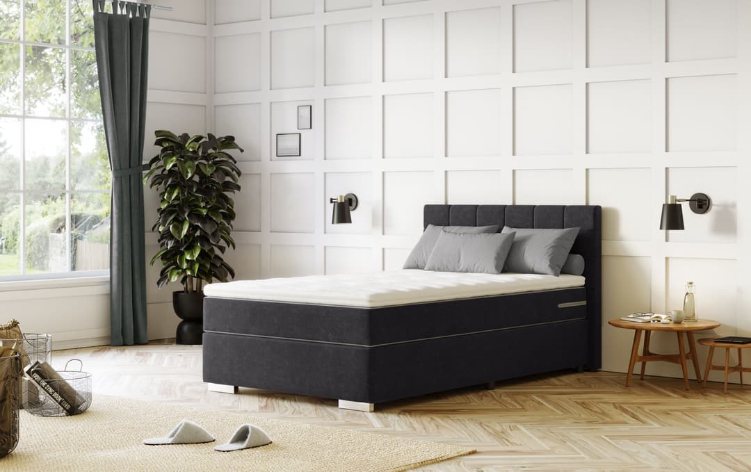 COTTA Boxspringbett Simba | Schwarz