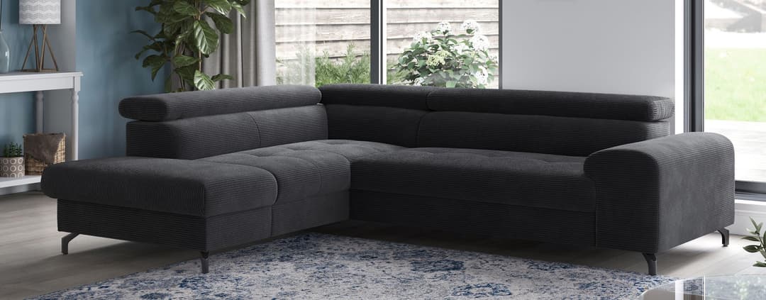 COTTA Ecksofa Aura L-Form | Grau