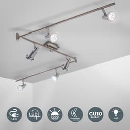 B.K.Licht LED Deckenspots | Grau