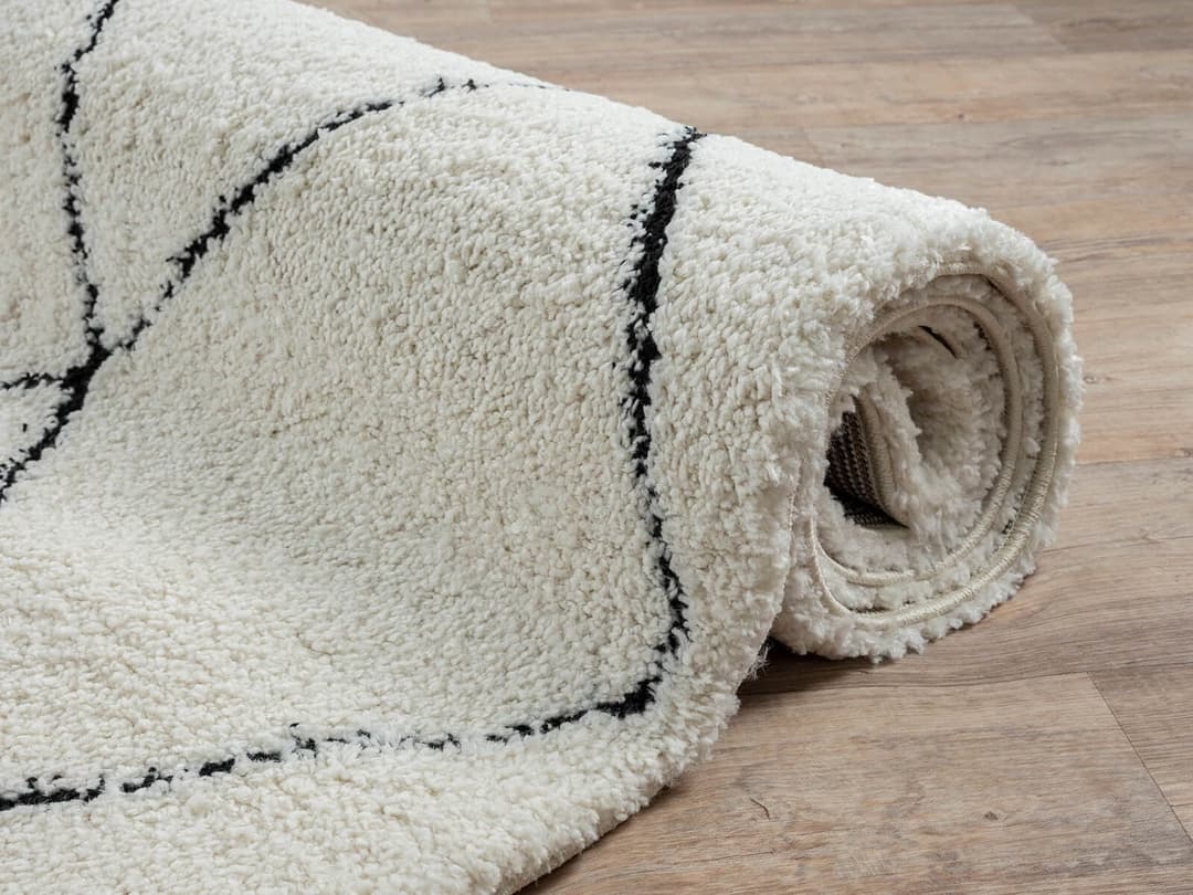 the carpet Teppich Bahar Shaggy | Beige