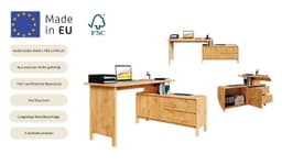 OTTO home Schreibtisch Luven | Holztöne