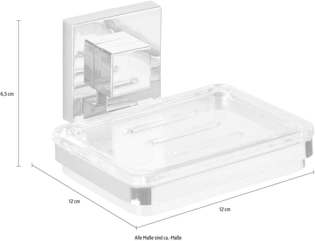 WENKO Seifenhalter Quadro | Silber