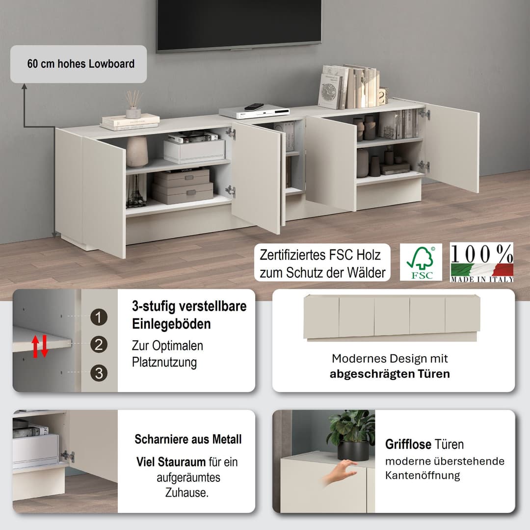 OTTO home Lowboard VELA | Beige
