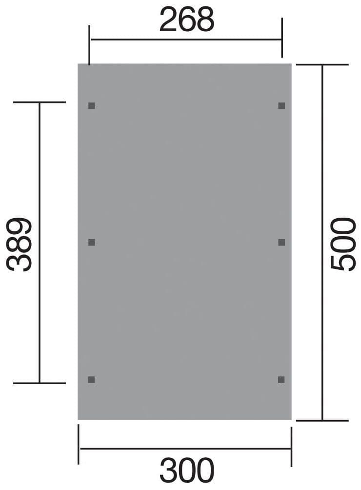 weka Einzelcarport 606 Gr.1 | Braun