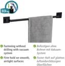 Wenko Handtuchstange Vacuum-Loc® Modell Quadro | Schwarz 4