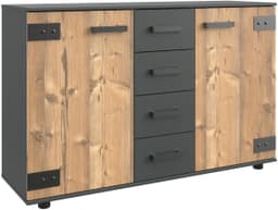 Wimex Kombikommode Stockholm Sideboard Kommodenschrank | Grau