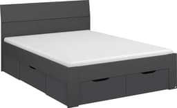 rauch Bett Einzelbett Doppelbett Stauraum FLEXX | Grau