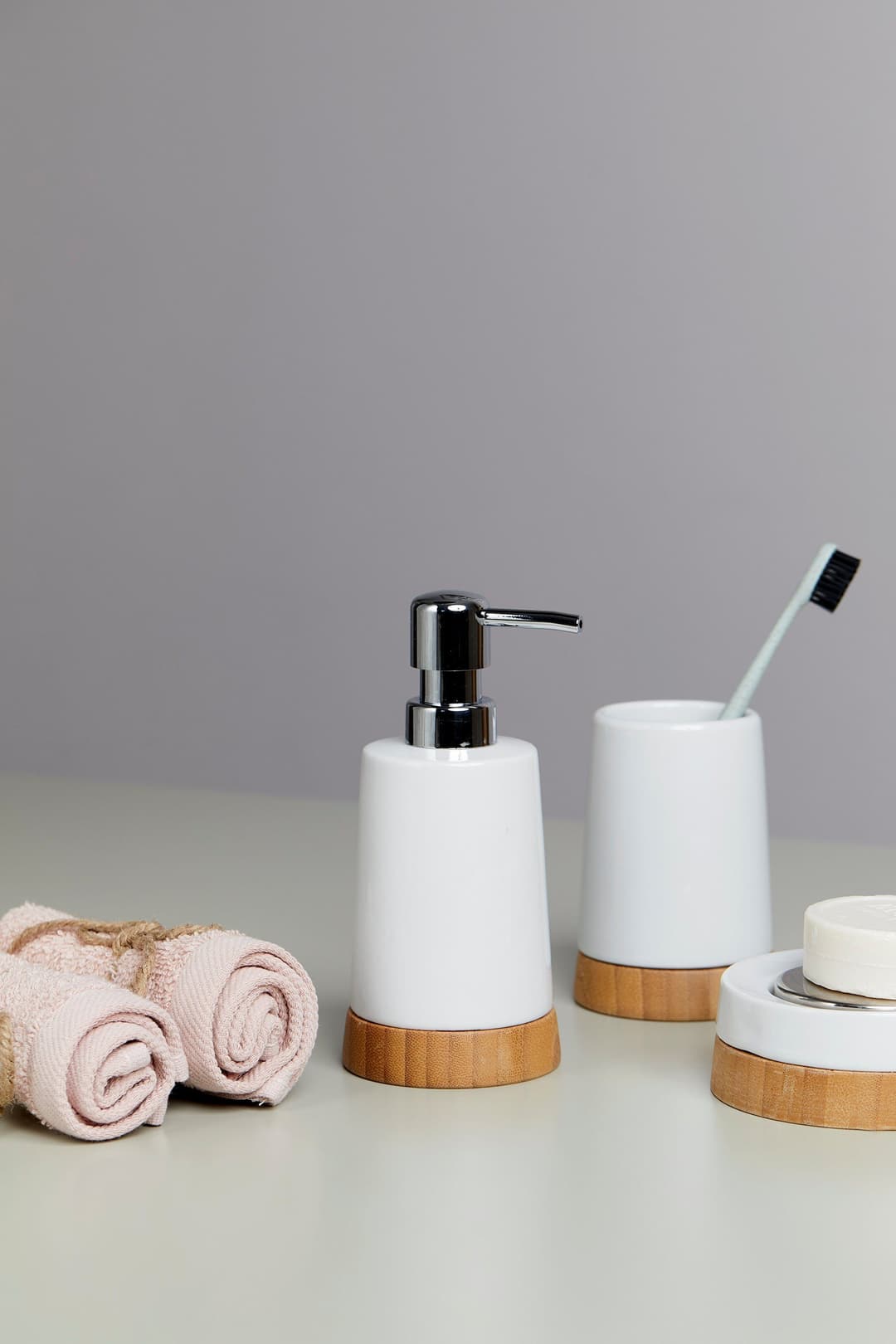 Wenko Seifenspender Bamboo | Weiß
