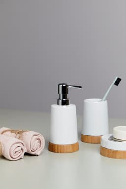 Wenko Seifenspender Bamboo | Weiß
